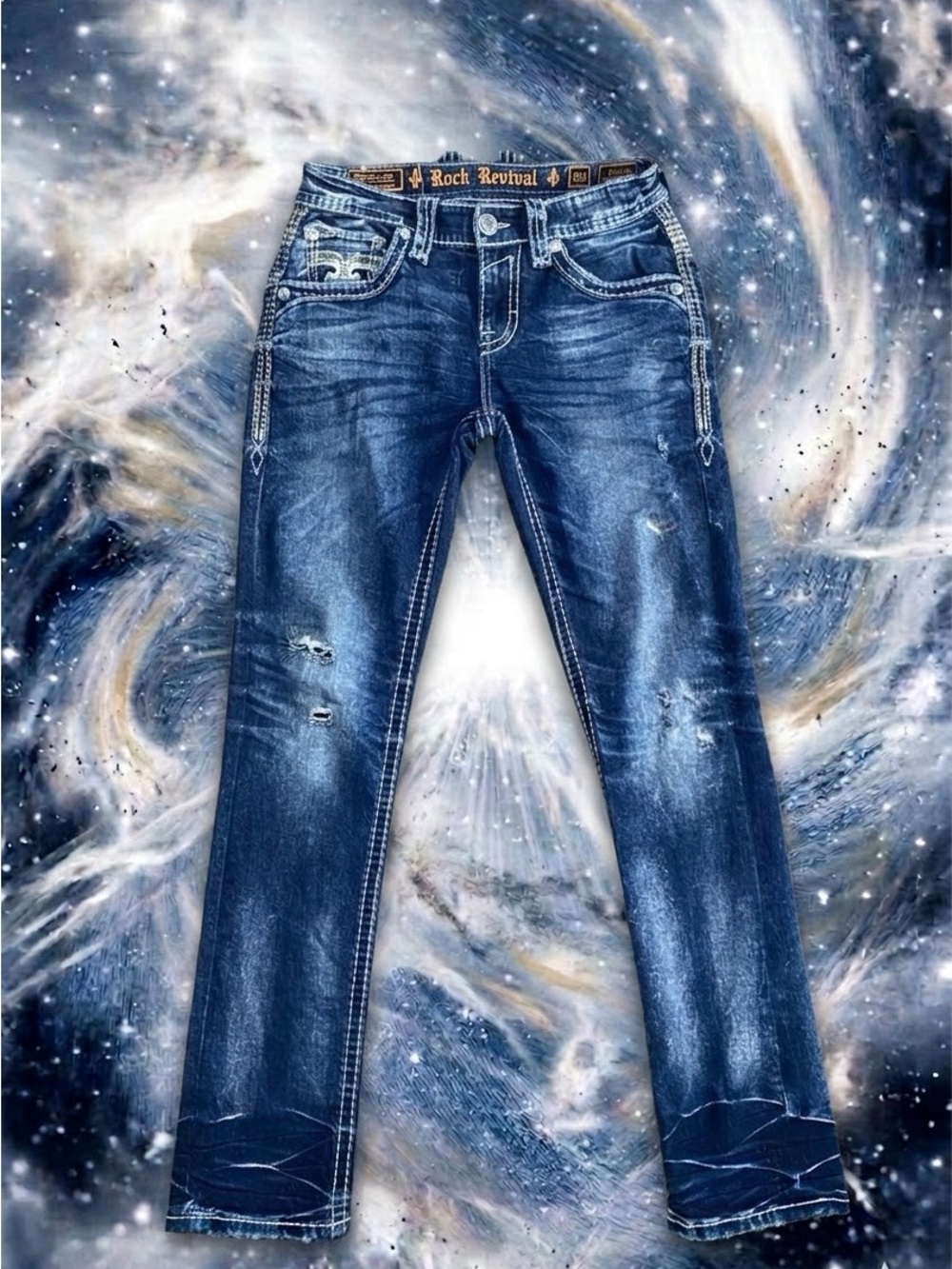 Rock Revival Marty Alt Straight Jeans Mens Size 30x34